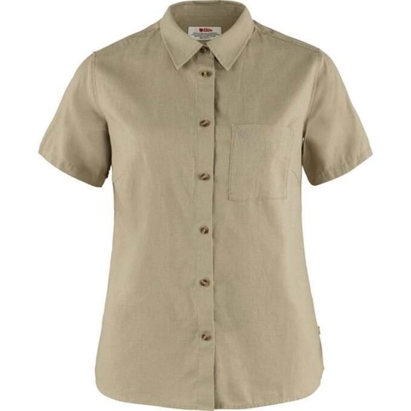 BNWT Övik Travel Shirt SS W Colour: Sand Stone - Picture 1 of 5